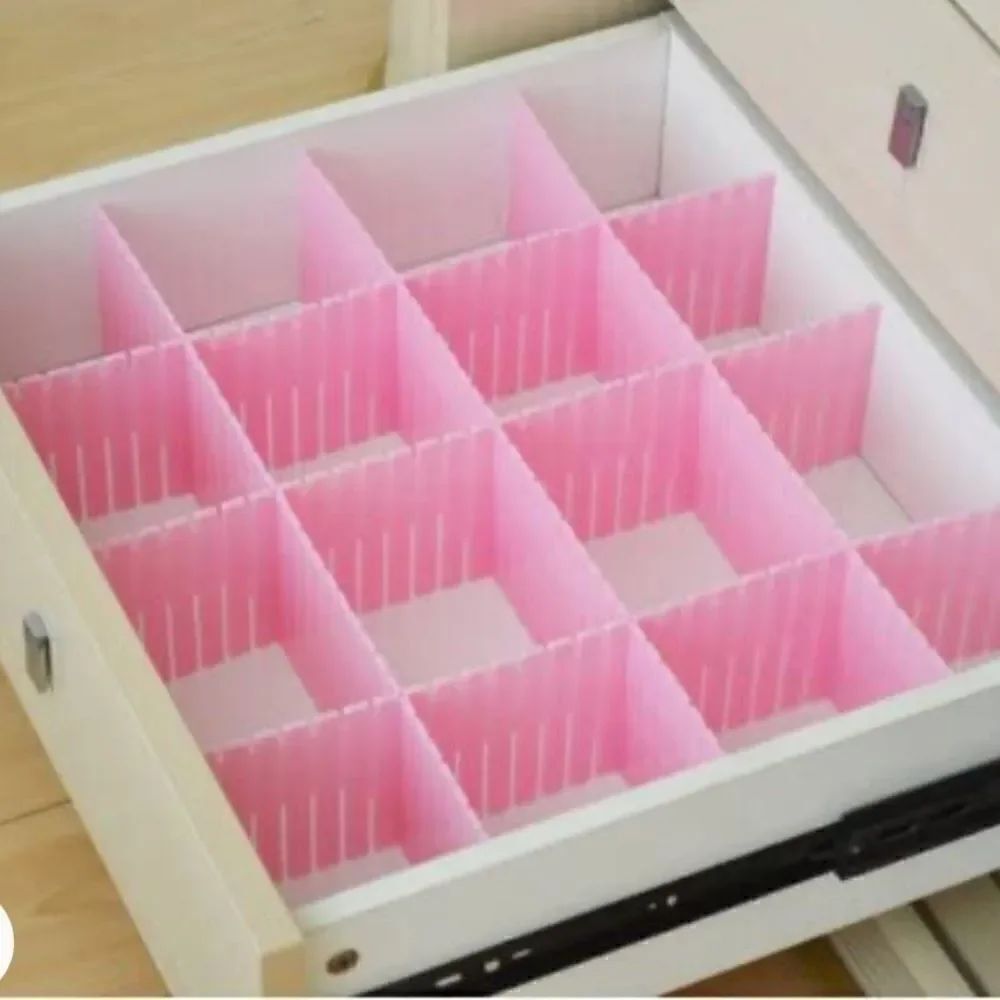 New Vigrand Adjustable Plastic Drawer Closet Grid Divider